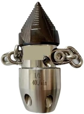3/8 1/2 40L 100L High Pressure 360° Rotating Sewer Jetter Pagoda Cleaning Nozzle Chains Unclog for Drainage System 300bar(3I8 Female 60LPM) by Unknown