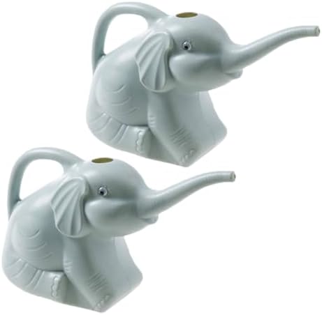 Blue Elephant Watering Can Set, 2l PP Plastic Long Spout by Ciieeo