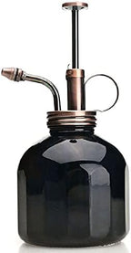 Plant Mister- Black Glass Bottle & Brass Sprayer (Antique Copper) by Purism+Style