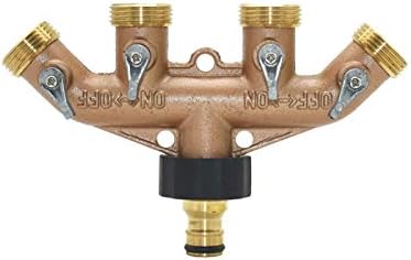 Leakproof Hose Fittings 3/4 Inch Threaded Four-way Garden Tap Water Dispenser Water Pipe Four-way Manifold Irrigation Valve Quick Connector 1pcs (Color : A) - Image 5
