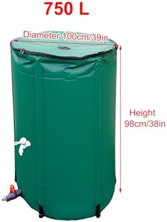 Collapsible Rain Catcher Barrel Kit with Spigot - 100x98cm Water Storage Solution with Lid for Efficient Rainwater Collection and Gardening Use - Image 6