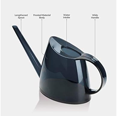 1.4L Watering Can Long Spout Plastic. Modern Watering Bottle for Indoor Outdoor Use, Lightweight Water Sprayer with Handle for Garden House Flower Bonsai Plant (Frosted Gray) - Image 3