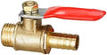 5/16 Fuel Shut Off Valve 6pcs Brass 6/8/10/12mm Red Lever Handle Ball Valve Hose Barb 1/4" 3/8" 1/2" BSP Male Thread Connector Pipe Fitting For Water Gas Fuel Drip Irrigation(6mm - 1I4 inch) by Unknown