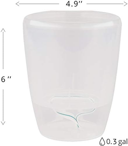 Santino 4.9 Inch ORCHIDEA Self Watering Pots for Orchids in Transparent (Set of 3) - Decorative Wicking Planter with w/Great Aerification, Drainage and Water Level Indicator - Image 2