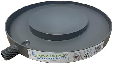Drain Away Grey 22 inch Plant Saucer Heavy Duty Drain Tray for Large Pots Indoor Outdoor Waterproof UV Resistant | Protect Floors Decks | 12in 15in 22in | White Gray Terra Cotta Black by Unknown