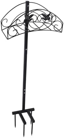 Garden Hose Holder, Freestanding Water Hose Storage Stand, Heavy Duty Detachable Hose Hanger with Top Storage Basket, Easy Installation, Iron Material for Outside Yard - Image 5