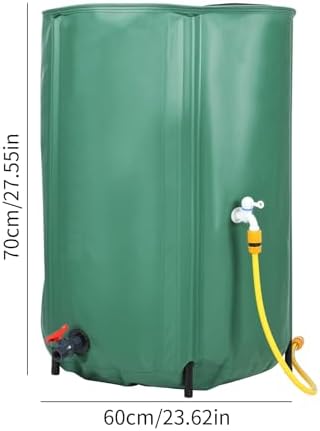 Collapsible Rain Barrel, 53/100 Gallon Portable Rain Water Collection Barrel, PVC Rainwater Collection System with Spigots and Overflow Kit, Water Barrel for Garden Water Catcher 53 - Image 2