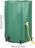 Collapsible Rain Barrel, 53/100 Gallon Portable Rain Water Collection Barrel, PVC Rainwater Collection System with Spigots and Overflow Kit, Water Barrel for Garden Water Catcher 53 - Image 2