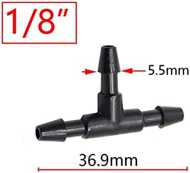 Spray Water Connection 500 Pieces Of 3/5 Mm 4/7 Mm Garden Hose Tee Connector 1/8 1/4 Inch Tee Barb Water Connector Reducer Water Divider For Drip Irrigation System (Color : Red) - Image 7