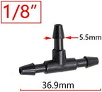 Hose Connector Pack of 50 1/8 1/4 Inch Garden Hose Tee Joint Reducer Water Divider 3/5 Mm 4/7 Mm Tee Barb Water Joint for Drip Irrigation System (Color : 1I8) - Image 2