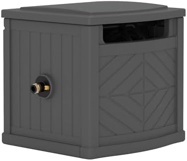 150 ft Hose Reel with Sliding Track Hose Guide, Outdoor Hose Storage with Crank Handle for 5/8 Inch Hose, Gray - Image 4