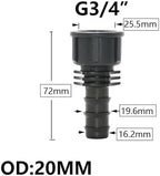 5pc 16mm 20mm 25mm 32mm Garden Hose PE Tube Barb Connector 1 2 3 4 1 Inch Thread Straight Elbow Coupler Fitting Farm Irrigation Joint(I) - Image 7