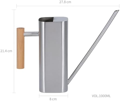 Stainless Steel Watering Can, 1L/35oz for Indoor Plants - Image 5