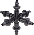 4/7MM 6-Way Garden Water Connector for Micro Tubing 1/4'' Hose Water Splitters Micro Irrigation Coupling Adaptor Barbed(5 PCS) - Image 6