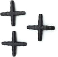 Hose Connector Adapter 200 Pcs Cross Straight For 4/7 Mm Hose 1/4 'barb Barbed Connector Cross Tee Threaded Garden Lawn Trees Greenhouse Irrigation (Diameter : 1/4'') by Unknown