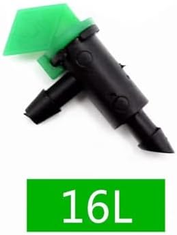 Drip Emitter 150 Pcs 4/7mm Adjustable Micro Drip Sprinkler Emitter Garden Flag Irrigation Drippers for Yard Greenhouse Watering System(16L Green) - Image 2