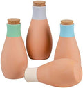 4 Pcs Terracotta Self-Watering Spikes for Outdoor Plants, Large Ceramic Watering Spikes with Cork Stopper for Garden Use, Green, Blue, Pink, and Orange, Helps Cut Water Waste by Unknown