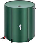 Collapsible Rain Barrel Kit - Green Rain Catcher with Spigot & Lid, 80x98cm (31x39in) for Efficient Water Storage & Collection, Eco-Friendly Garden Solution by Unknown
