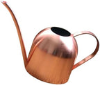 Rose Gold Stainless Steel Watering Pot Long Spout Gardening Tool for Indoor Plants Succulents Practical Plant Sprinkler by Yardenfun