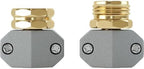Garden Hose Repair Kit, Fits 3/4 and 5/8 Inch Hoses, Solid Male and Female Hose End Replacement, Water Hose Repair Fix Connector(1 Set) by Unknown