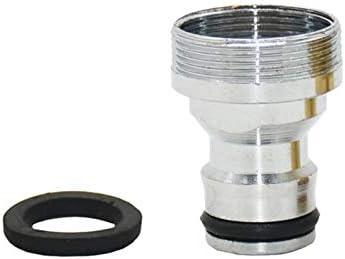 Garden Connector Adapter 30 Pieces Of Brass Female M22 M24 Male Threaded Connector 5/8" Faucet Quick Connector For Bathroom Faucet Copper Fittings (Color : Plating silver) by Unknown