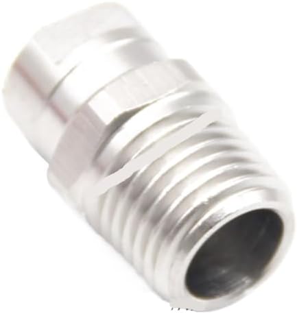 10Pcs/ Lot 1/4" BSPT 60/110 Degree Series Fan Nozzle High Pressure 304SS Flat for Cleaning(Light green) by HighQualityFlagship