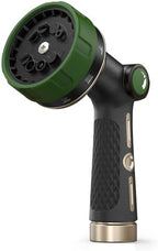RAINPOINT Garden Hose Nozzle - 100% Heavy Duty Metal Thumb Control Spray Nozzles for Garden Hose High Pressure, 10 Pattern Water Hose Nozzle for Car Wash, Watering Lawn, Pets, Dark Green by RainPoint