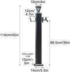 Free Standing Hose Holder, Yard Fountain, Solar LED Light Pole, Dual-Speed Dual Light Mode, Suitable for Garden Irrigation(114x10cm/45x4in) - Image 2