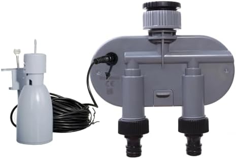 NURII Ball Valve Electronic Two Outlet Four Dials Water Timer, with Rain Sensor Garden Irrigation System for Garden (Size : with Humidity Sensor) - Image 3