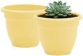 Bloem Ariana 12" Plastic Self-Watering Planter, Daffodil, 2-Pack by Bloem