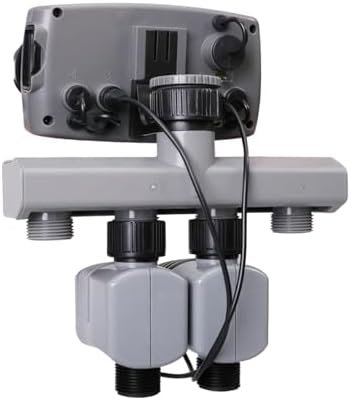NURII Garden Automatic 4-Zone Irrigation Watering Timer, Controller System with 2 Solenoid Valve Irrigation Programmer (Size : Grey Controller) - Image 3