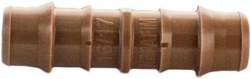 Netafim 17mm Techline Insert Coupling - Drip Irrigation Barbed Insert Connector (100 PCS) | Compatible with 1/2" Drip Line Tubing | Easy Install | Precision Garden Watering (00135-000820) by Netafim
