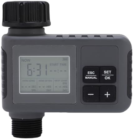 Automatic Irrigation Timer, LCD Display Watering Timer Drip Irrigation Controller System Watering Controller for 3/4-1/2 Inch Faucet Outdoor Garden Courtyard by Unknown