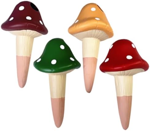 Tofficu 4pcs Mushroom Shape Clay Self-Watering Globe for Potted Plants by Tofficu