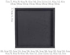 Plant Trays Plant Watering Pallet Imitation Cement, Indoor Outdoor Square Planter Drip Trays Flower Pots Saucers(Black,XL) - Image 2