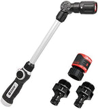 Eden 94621 PRO Metal 18 in. Turbo Watering Wand | 4 Spray Patterns, Thumb-Control Garden Hose Sprayer with Adjustable Head & Quick Connect Set for Lawn, Garden & Outdoor Cleaning by EDEN