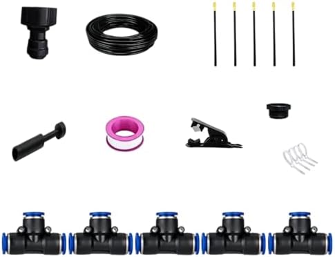 5M-25M Outdoor Misting Cooling Systems Garden Irrigation Watering 8Mm Atomizer Nozzles for Potted Planter and Garden - Image 4
