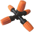 Xiaochen Sprinklers Watering Pipe Fittings 5 Heads Micro Irrigation System Mist Cooling Nozzle Garden Greenhouse Adjustable and Shut Down Spray Nozzle (Color : Orange and Black) - Image 3