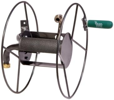 Yard Butler Wall Mounted Swivel Hose Reel, 90°, 75ft - Leakproof Hose Storage Solution - Durable Powder Coated Steel Construction - Rust Resistant Outdoor Watering Accessory - Tangle-Free Operation by YardButler
