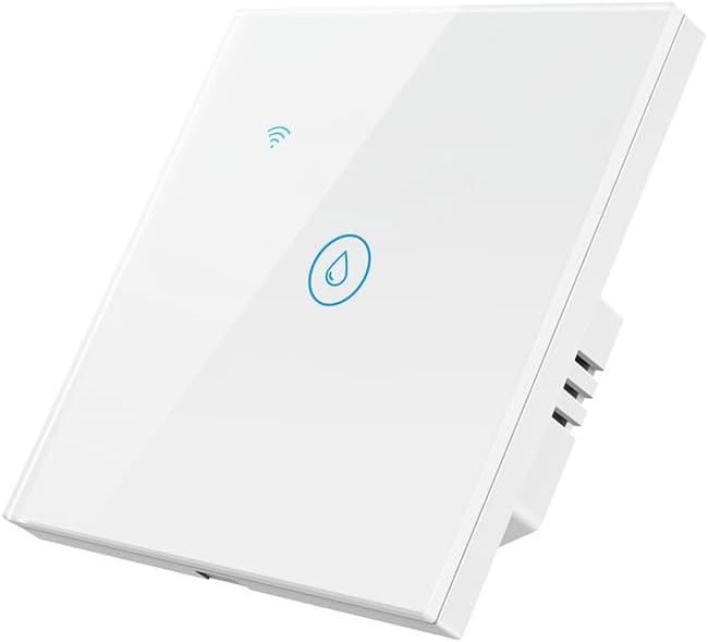 WI-FI Smart Water Heater Switch, Glass Touch Panel, Neutral line Needed,APP Remote Control& Voice Control，EU, 20A by ngnsky