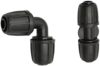 Xiaochen Garden Plumbing Hose Adapter 16 Mm Pe Hose Elbow Straight Barb Connector with Lock Nut 1/2" Hose 2-Way Garden Irrigation Drip Irrigation Accessories 20 Pieces (Color : 16mm) - Image 2