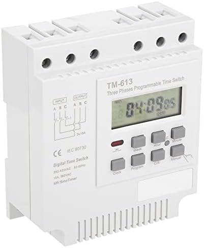 Mingzhe TM-163 Smart Digital Timer Switch, Reliable Programmable Time Relay for ThreePhase Equipment, 168 Hours Adjustable Timing, Perfect for Water Heaters and Exhaust Fans by Unknown