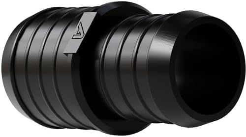 PVC Barbed Straight Pipe Reducer - Corrugated Hose Reducing Joiner & Coupling Adapter Fitting(Black,32mm to 25mm (1 1/4" to 1")) by Unknown