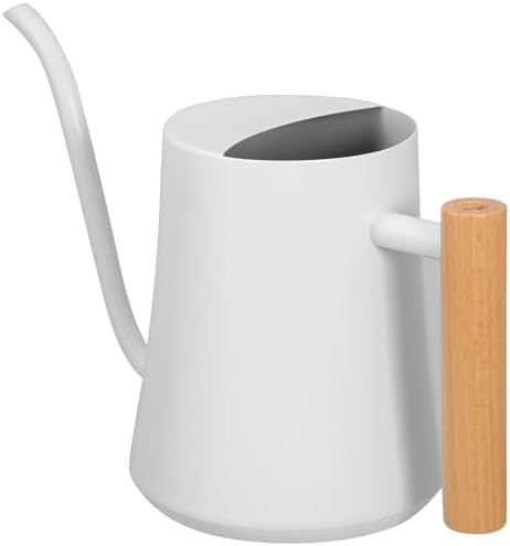Retro Stainless Steel Watering Can for Plants with Long Spout and Ergonomic Handle Indoor Garden Watering Pot for Flowers and Houseplants by IWOWHERO