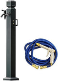 Outdoor Garden Water Column with 32ft Flexible Hose Spray Gun, Aluminum Alloy Freestanding Garden Water Column for Yard, Car Washing(96cm/39in) by Unknown