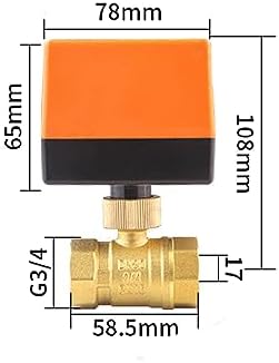 Motorized Ball Valve 3/4",AC110V 2 Wire Auto Return Setup,DN20 Brass Electrical Ball Valve with Standard Port (Normally Closed) - Image 4