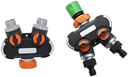 Generic Hose Connector Adapter 1 Pc 3/4"" Extral Threaded 2-Way Manifold, with Valve, with Quick Connector, Garden Irrigation Andricultural Faucet Accessories/Black - Image 2