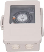 24H Cycle Time Switch Mechanical Timer, Rainproof IP53 Timer Switch for Water Heater, Street Lamp, Office Control with SPST Structure, 30A Switch Resistive - Image 3
