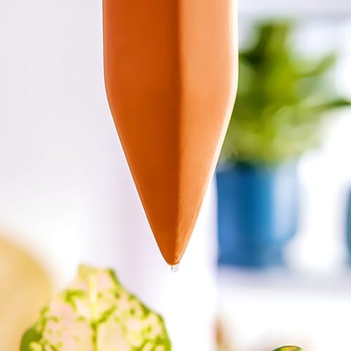 Watering Spikes,4-Piece Reusable Automatic - Plant Terracotta Watering Spikes Insert,for Indoor Garden Balcony Yard Patio Porch Deck Home Office - Image 7