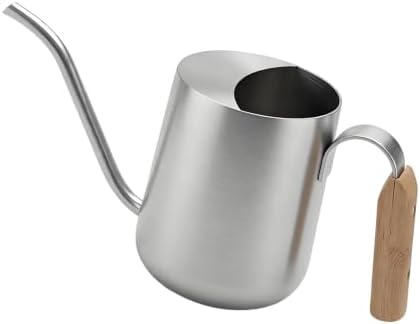 Plant Watering Can, Metal Small Indoor Watering Can with Long Spout & Real Wood Handle for House-Plants, Succulents, Cacti & Seedlings, Small Bonsai Outdoor Garden Modern Decorative by Unknown